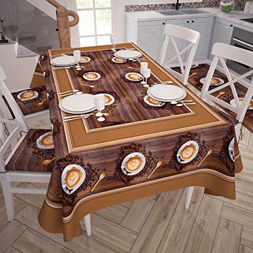 Petti Artigiani Italienische Tischdecke, schmutzabweisend, für Küchentisch 140x180 cm Caffe 2 von PETTI Artigiani Italiani