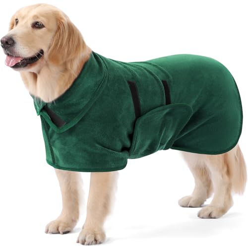 PETTOM Hundebademantel, Bademantel Hund Extra Saugfähig, Hunde Bademantel Mikrofaser Schnelltrockend, Hundetrockenmantel für Kleine und Mittelgroße Hunde PETTOM Hundebademantel, Bademantel Hund Extra Saugfähig, Hunde Bademantel Mikrofaser Schnelltrockend, Hundetrockenmantel für Kleine und Mittelgroße Hunde von PETTOM