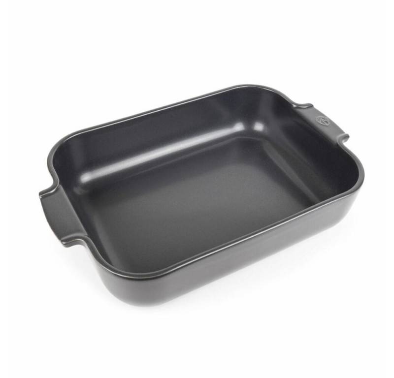 PEUGEOT Auflaufform APPOLIA Keramik 36cm Rechteckig Groß Schiefergrau, Keramik, Keramik von PEUGEOT
