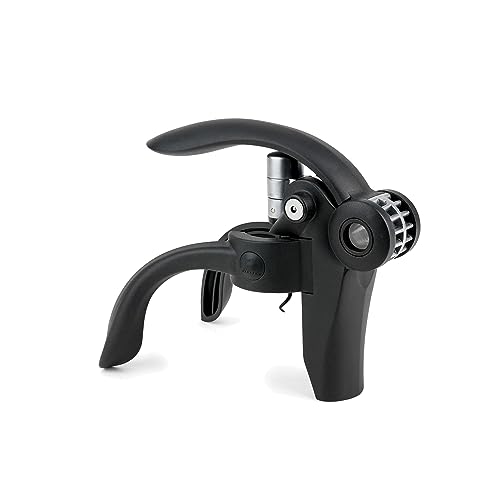 PEUGEOT - Hebelkorkenzieher Baltaz mit Folienschneider - Metall mit angerautem ABS-Finish - Schwarz - 10 Jahre Garantie Weinliebhaber von PEUGEOT