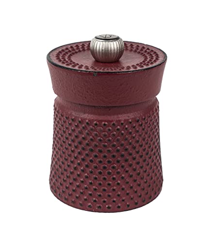PEUGEOT - Pfeffermühle Bali 8 cm - Stahlmahlwerk - Klassische Mahlgradeinstellung - Aus Gusseisen - Rot von PEUGEOT