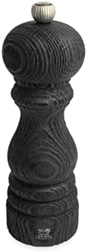 PEUGEOT - Pfeffermühle Paris Nature Black 18 cm - Klassische Mahlgradeinstellung - Aus recyceltem Holz mit PEFC-Siegel - Französiches Know-How - Schwarz von PEUGEOT