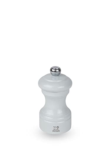 PEUGEOT - Bistro 10 cm Salt Mill - Classic Grind System - Made with PEFC Certified Wood - Lifetime Guaranteed Mechanism - Made in France - Bistrorama - Pearl Grey Colour von PEUGEOT