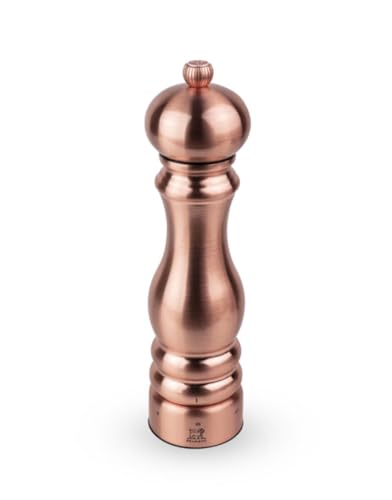PEUGEOT - Salzmühle Paris Chef u‘Select 22 cm - 6 voreingestellte Mahlgrade - Innovatives Zirlion-Mahlwerk für pulverfeines Salz - Aus Edelstahl - Französisches Know-how - Farbton Kupfer von PEUGEOT