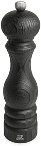 PEUGEOT - Salzmühle Paris Nature Black 22 cm - Klassische Mahlgradeinstellung - Aus recyceltem Holz mit PEFC-Siegel - Französiches Know-How - Schwarz von PEUGEOT