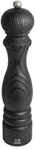PEUGEOT - Salzmühle Paris Nature Black 30 cm - Klassische Mahlgradeinstellung - Aus recyceltem Holz mit PEFC-Siegel - Französiches Know-How - Schwarz von PEUGEOT