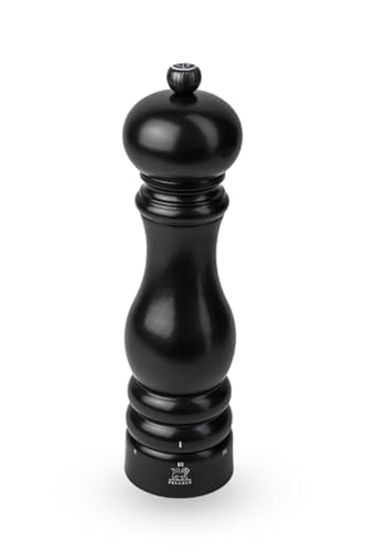 PEUGEOT - Salzmühle Paris u‘Select 22 cm - 6 voreingestellte Mahlgrade - Innovatives Zirlion-Mahlwerk für pulverfeines Salz - Aus PEFC-zertifiziertem Holz - Französisches Know-how - Satin-Schwarz von PEUGEOT