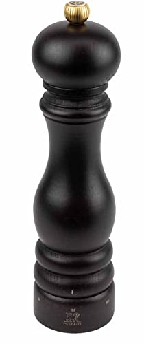 PEUGEOT - Salzmühle Paris u‘Select 22 cm - 6 voreingestellte Mahlgrade - Innovatives Zirlion-Mahlwerk für pulverfeines Salz - Aus PEFC-zertifiziertem Holz - Französisches Know-how - Schokoladenfarben von PEUGEOT