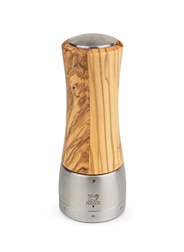 PEUGEOT - Pfeffermühle Madras 16 cm - Stahlmahlwerk - u'Select Mahlgradeinstellung - Olivenholz Natur von PEUGEOT