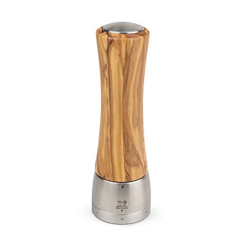 PEUGEOT - Pfeffermühle Madras 21 cm - Stahlmahlwerk - u'Select Mahlgradeinstellung - Olivenholz Natur von PEUGEOT