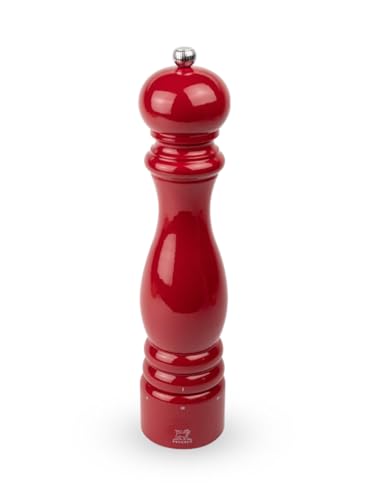 PEUGEOT - Salzmühle Paris u‘Select 30 cm - 6 Mahlgrade - Innovatives Zirlion-Mahlwerk für pulverfeines Salz - Aus PEFC-zertifiziertem Holz - Französisches Know-how - Passionsrot lackiert von PEUGEOT