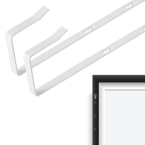 2 Stück Spiegelhaken Über der Tür, Verstellbar 5 Löcher Türspiegelaufhänger Halterung Metallspiegel-Hängehalterung 4,57 cm Türtiefe Hält 9,07 kg (Weiß) von PEUTIER