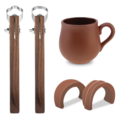 2 Stück Töpfer ton Bildhauerwerkzeuge, Töpferbecher-Griffformwerkzeug Bechergriff-Tonschneider Skulpturenschaber Töpferschnitzwerkzeug für Tassenherstellung Keramik Modellieren Basteln 2 Stück Töpfer ton Bildhauerwerkzeuge, Töpferbecher-Griffformwerkzeug Bechergriff-Tonschneider Skulpturenschaber Töpferschnitzwerkzeug für Tassenherstellung Keramik Modellieren Basteln von PEUTIER