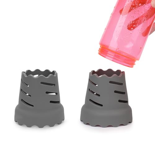 2 Stück Trockenständer für Wasserflaschen, BPA-frei Silikon Trockenständer für 15-100-Unzen-Becher Stapelbar Flaschenhalter Trockenständer für HydroFlask Yeti Simple Modern (Grau) von PEUTIER
