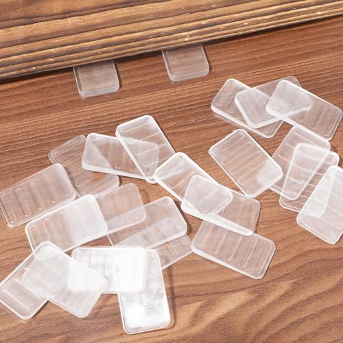 24 Stück Nivellierkeile Möbel, Transparent Toilettenkeile Türkeil Tischkeile zum Nivellieren Stapelbar Möbelkeile Wasserwaagenkeile für Möbel Türen Schuppen Schränke Fenster von PEUTIER