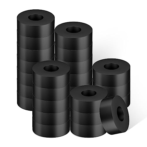 25 Stück Abstandshalter aus Gummi, 2cm Außendurchmesser 0,6cm Innendurchmesser 0,6cm Dicke Gummitüllen Set Flach, Gummi-Abstandsbuchsen für Schrauben Bolzen Haushaltsgeräte von PEUTIER