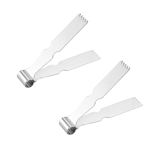 2stk Maamoul Pinzetten, 5,8x3,4x1cm Gebäckzange Edelstahl Back-Crimper-Werkzeug Maamul-Keksformer zum Dekorieren Maamul-Keksdekoration Versiegelung und Kuchenkruste von PEUTIER