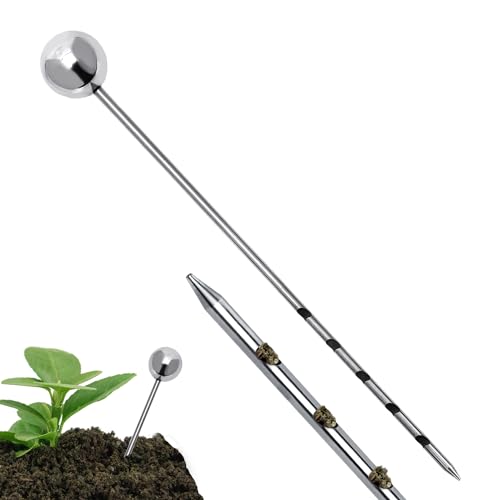 34,5cm Bodenprobennehmer Edelstahl, Robust Bodenproben Sonde Bodenfeuchtigkeitssonde für Untergrund Zimmerpflanzen Topfpflanzen Garn Garten von PEUTIER