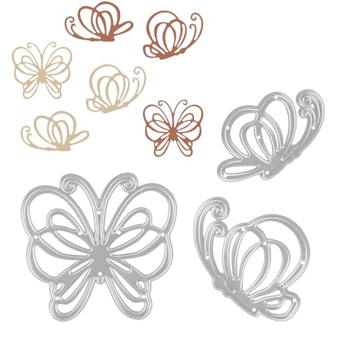 3stk Stanzformen Schmetterling, Metall Schmetterlings-Stanzformen mit 3 Stilen Schmetterlings-Stanzschablonen Prägeschablonen-Zubehör für Stempel Scrapbooking Bastelpapier 3stk Stanzformen Schmetterling, Metall Schmetterlings-Stanzformen mit 3 Stilen Schmetterlings-Stanzschablonen Prägeschablonen-Zubehör für Stempel Scrapbooking Bastelpapier von PEUTIER