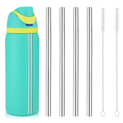 4 Stück Metall-Strohhalme als Ersatz für die Owala-Wasserflasche 40 oz, mit 2 Strohhalmbürsten Wiederverwendbare Edelstahl-Strohhalme Kompatibel mit der Owala-Wasserflasche 40 oz 4 Stück Metall-Strohhalme als Ersatz für die Owala-Wasserflasche 40 oz, mit 2 Strohhalmbürsten Wiederverwendbare Edelstahl-Strohhalme Kompatibel mit der Owala-Wasserflasche 40 oz von PEUTIER