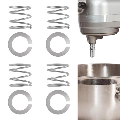 4 Stück Standmixer-Federn und 4 Stück Unterlegscheiben Kompatibel mit Standmixer, Edelstahl Standmixer Zubehör Ersatzteile Set von PEUTIER