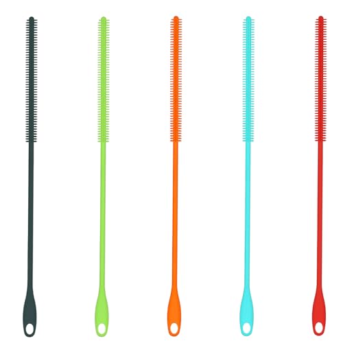 5 Stück Silikon Strohhalmbürsten, 8 mm Bunt Weich Extra Lang Strohreiniger Biegbares Trinkhalm Reinigungswerkzeug Hängende Strohhalm Waschbürste Wiederverwendbar für Glas- und Metallstroh 5 Stück Silikon Strohhalmbürsten, 8 mm Bunt Weich Extra Lang Strohreiniger Biegbares Trinkhalm Reinigungswerkzeug Hängende Strohhalm Waschbürste Wiederverwendbar für Glas- und Metallstroh von PEUTIER