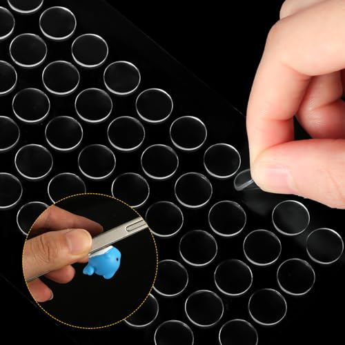 500stk Klebespachtel, Durchmesser 2cm Rund Stark Klebend Klebepunkte Klebriger Kleber Klebepunkte zum Aufkleben von Postern Glasfliesen Glatten Oberflächen(Transparent) von PEUTIER