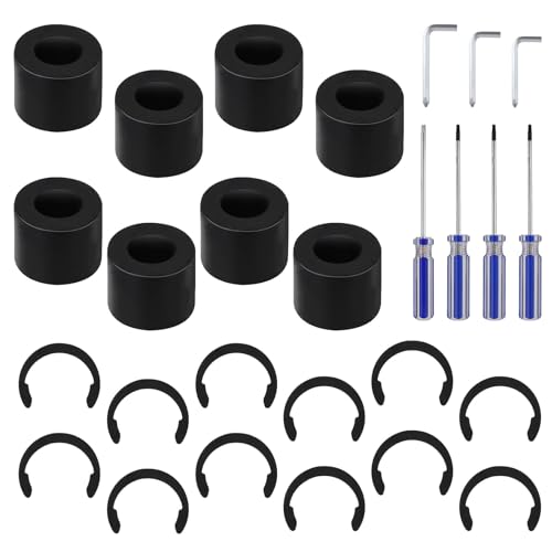 8 St Gummiwalzen Auflösung für Cricut Maker und 12St Gummiwalzen Ersatz Verhindert das Verrutschen des Gummis Halteclip Ringe Kompatibel mit Cricut Maker mit Ersatzteilen von PEUTIER