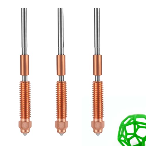K1C Düse, 0,4mm 3D-Drucker Hartstahl Düse Ersatz für Creality K1C Ender 3 V3 Ender 3 V3 Plus 3D-Drucker Teile Zubehör (3 STK) von PEUTIER