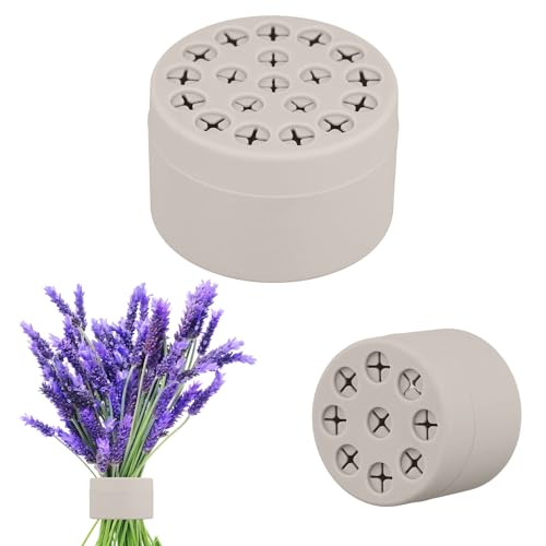 2stk Ikebana Stielhalter, 2 Größen Spiral-Blumenstrauß-Twister für Blumen Blumenarrangement Halter Spiral-Stielhalter für Blumen Vasen Dekor Kunst DIY(Hellgrau) von PEUTIER