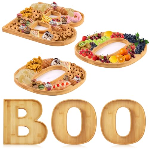 PEUTIER 3st Halloween Wurstbrett, BOO Halloween Käsebrett Holz Halloween Servierplatte Snacktabletts Essgeschirr Kochgeschirr für Süßigkeiten und Kekse in der Küche zu Hause PEUTIER 3st Halloween Wurstbrett, BOO Halloween Käsebrett Holz Halloween Servierplatte Snacktabletts Essgeschirr Kochgeschirr für Süßigkeiten und Kekse in der Küche zu Hause von PEUTIER