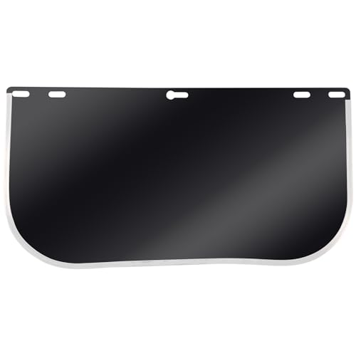 Ersatzlinse für Gesichtsschutz, 39x20cm Hochwertiger Leichter Bequemer Ersatz für Gesichtsschutzlinse Häufig Verwendet zum Schleifen Schweißen Schmieden und Schneiden(Schwarz) von PEUTIER