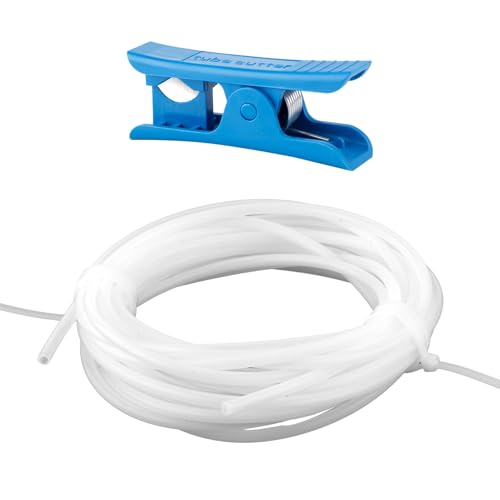 PTFE-Schlauch mit Schneider, 2,5mm Innendurchmesser x 4mm Außendurchmesser PTFE-Schlauch Passend für Bambu Lab A1/A1 mini/P1P/P1S/X1C für Creality K1/K1 Max für Ender 3 V3 von PEUTIER