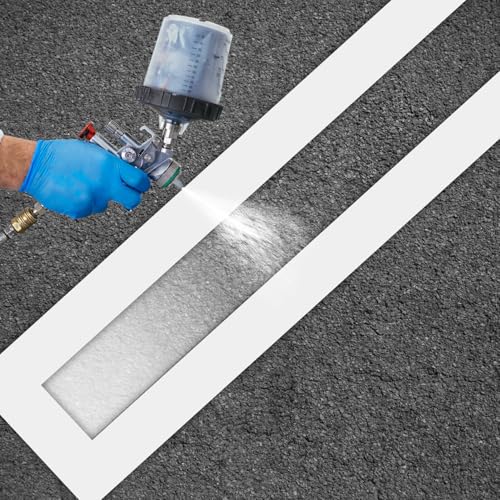 Parkplatzschablone, Faltbare Wiederverwendbare Drahtschablone aus Silikon Parkplatzlinienschablone zum Bemalen von Asphaltbeton Parkplätzen und Fahrbahnlinien von PEUTIER