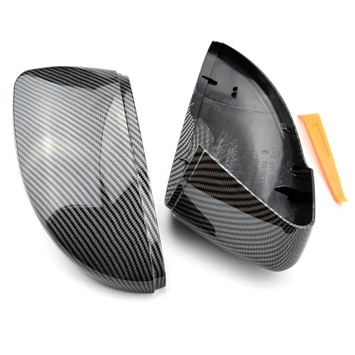 PEVAVFZMMY 1 Paar glänzend Schwarze Rückspiegel-Abdeckkappen Auto-Spiegelabdeckung passend for VW passend for Passat B7 CC passend for Jetta passend for Scirocco Beetle Car Styling Rückspiegel(Carbon PEVAVFZMMY 1 Paar glänzend Schwarze Rückspiegel-Abdeckkappen Auto-Spiegelabdeckung passend for VW passend for Passat B7 CC passend for Jetta passend for Scirocco Beetle Car Styling Rückspiegel(Carbon von PEVAVFZMMY