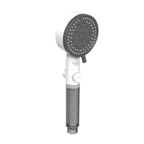 PEVAVFZMMY 10 Modi Hochdruck-Duschkopf for Filter, One Key Stop Water, Handbrause fürs Badezimmer, tragbare Duschdüse Duschkopf(White showerhead) von PEVAVFZMMY