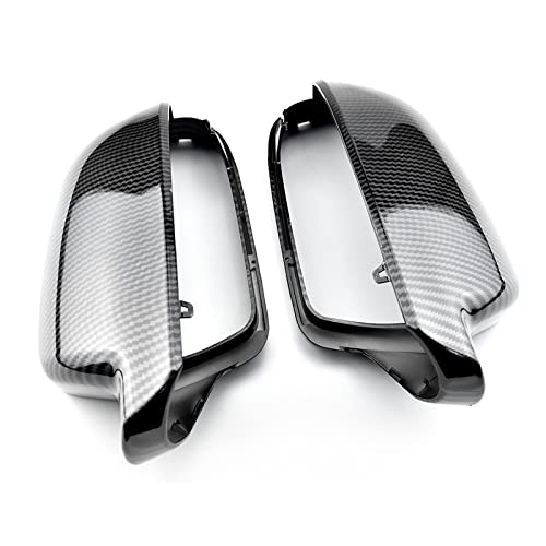 PEVAVFZMMY 2 Stücke Kohlefaser Stil Rückspiegel Shells Abdeckung Schutzkappe Auto Styling Shell Seitenspiegel Shell Covers for A3 A4 A5 B8.5 Rückspiegel(Carbon Look-B8.5) von PEVAVFZMMY