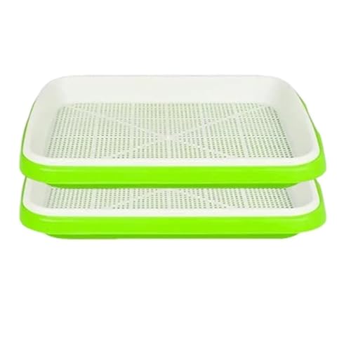 PEVAVFZMMY 3/1 STÜCKE Kunststoff-Anzuchttöpfe Gemüse-Erde-Kinderzimmerschalen Samenkeimungsschale Sämlingssprossenplatte Gartenbedarf Blumentopf(2PCS) von PEVAVFZMMY