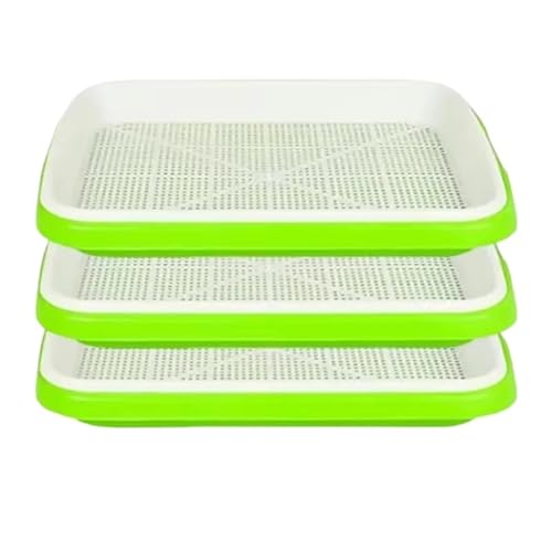 PEVAVFZMMY 3/1 STÜCKE Kunststoff-Anzuchttöpfe Gemüse-Erde-Kinderzimmerschalen Samenkeimungsschale Sämlingssprossenplatte Gartenbedarf Blumentopf(3PCS) von PEVAVFZMMY