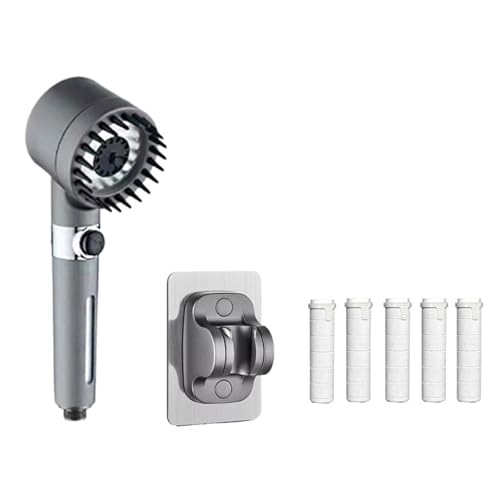 PEVAVFZMMY 3-Gang-Einstellung Dusche Visualisierung Fenster Badezimmer Zubehör Kopfmassage Duschkopf Duschen for Badezimmer Artikel Filter Duschkopf(Shower Set E) von PEVAVFZMMY
