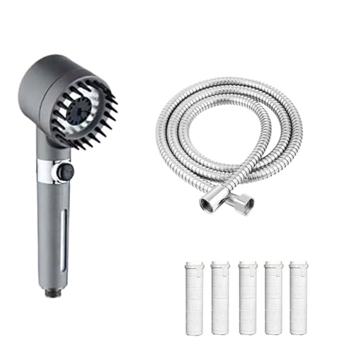 PEVAVFZMMY 3-Gang-Einstellung Dusche Visualisierung Fenster Badezimmer Zubehör Kopfmassage Duschkopf Duschen for Badezimmer Artikel Filter Duschkopf(Shower Set F) von PEVAVFZMMY