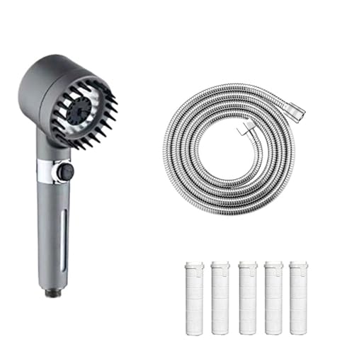 PEVAVFZMMY 3-Gang-Einstellung Dusche Visualisierung Fenster Badezimmer Zubehör Kopfmassage Duschkopf Duschen for Badezimmer Artikel Filter Duschkopf(Shower Set G) von PEVAVFZMMY