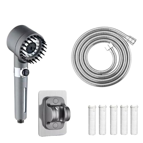 PEVAVFZMMY 3-Gang-Einstellung Dusche Visualisierung Fenster Badezimmer Zubehör Kopfmassage Duschkopf Duschen for Badezimmer Artikel Filter Duschkopf(Shower Set I) von PEVAVFZMMY