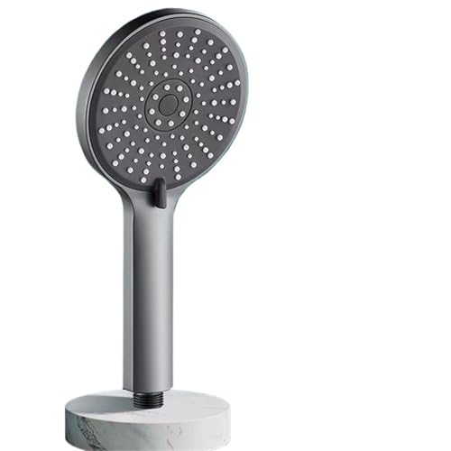 PEVAVFZMMY 5 Modi Einstellbarer Duschkopf Hochdruck Großer Durchfluss Silber Schwarz Massage Regen Handbrause Badezimmerzubehör Duschkopf(Grey Shower) von PEVAVFZMMY