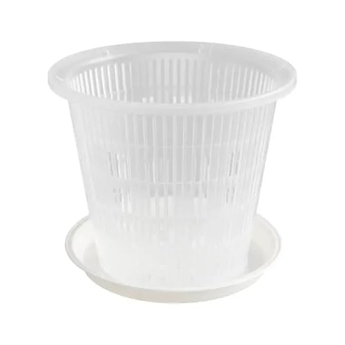 PEVAVFZMMY 5 stücke Orchidee Topf for Untertassen Kunststoff Klar Blume Pflanze Umtopfen Topf for Löchern Mesh Topf Wurzel Kontrolle Orchidee Blume Atmungsaktiv(14cm) von PEVAVFZMMY