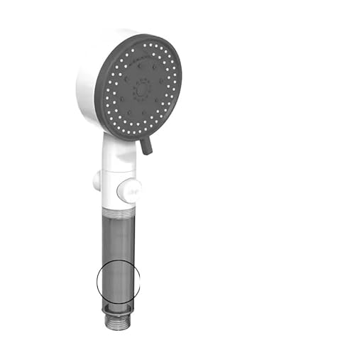 PEVAVFZMMY Duschköpfe for 10 Modi, Hochdruckfilter-Duschköpfe, One-Touch-Stopp, Handbrause for wassersparendes Badezimmer, Badezimmerzubehör Duschkopf(Wit) von PEVAVFZMMY