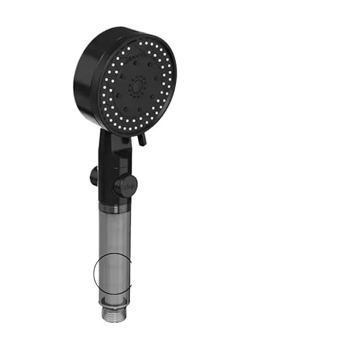 PEVAVFZMMY Duschköpfe for 10 Modi, Hochdruckfilter-Duschköpfe, One-Touch-Stopp, Handbrause for wassersparendes Badezimmer, Badezimmerzubehör Duschkopf(schwarz) von PEVAVFZMMY