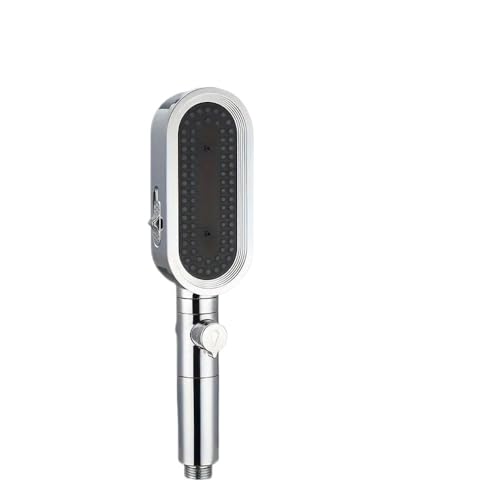 PEVAVFZMMY Handbrause for 3 Modi, Filter, Duschkopf for Hartwasserfilter, leistungsstarker Hochdruckduschkopf for Ein-/Ausschalter Duschkopf(Silver Shower head) von PEVAVFZMMY