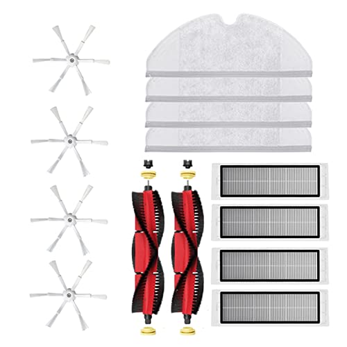 PEVAVFZMMY Hauptrolle Seitenbürstenfilter Mop-Tücher passen for Roborock S6 S60 S6. Maxv Staubsaugerteile(Light Grey) von PEVAVFZMMY