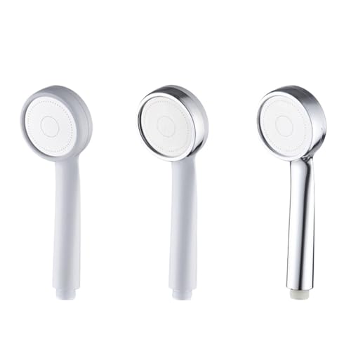 PEVAVFZMMY Hochdruck-Wasserspar-Regenduschenkopf ABS Chrom Material Duschkopf Handbrause Badezimmerzubehör Duschkopf(Style D,3pcs) von PEVAVFZMMY